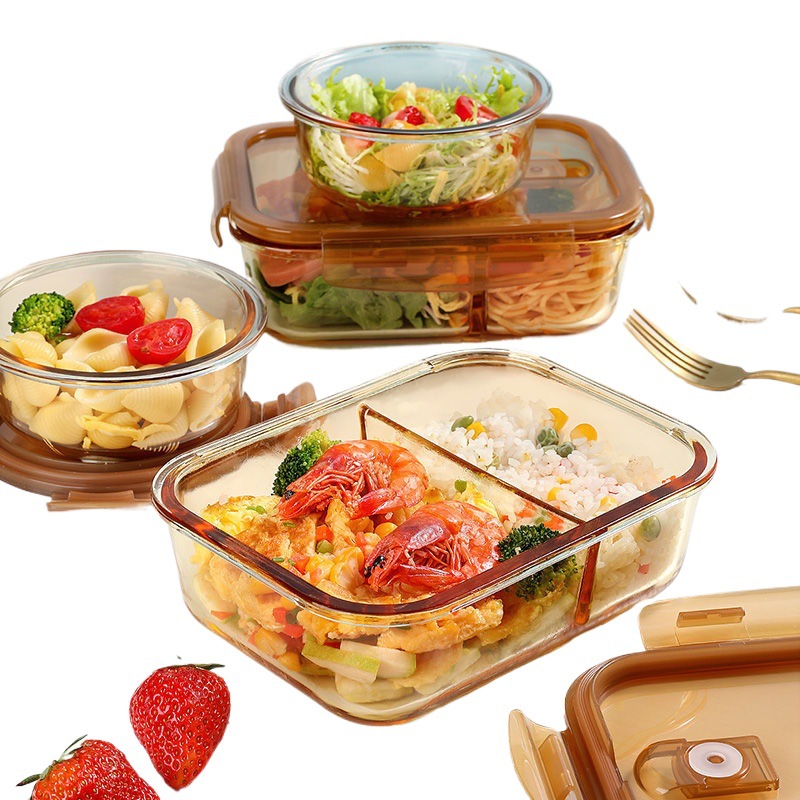 Офис работници с капак Bento Box Отделна купа с прясно пазене